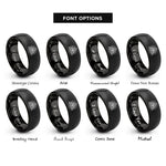 font options for inside engraving on black eye of providence rings