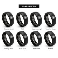 font options for inside engraving on black eye of providence rings