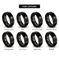 font options for inside engraving on black eye of providence rings