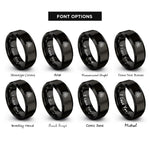 font options for inside engraving on black eye of providence rings