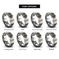font options for inside engraving on grey eye of providence rings