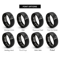 font options for inside engraving on black f clamp rings