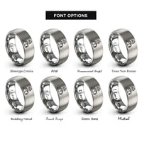 font options for inside engraving on gray factory worker clipboard rings