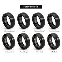 font options for inside engraving on black fang talisman rings