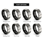 font options for inside engraving on black & grey farmers carry kettlebells rings