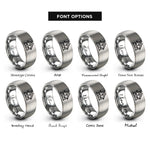 font options for inside engraving on gray farmhouse rings
