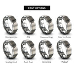 font options for inside engraving on gray farmhouse rings