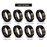 font options for inside engraving on gunmetal & black farmhouse rings