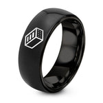 Father in Law Gift – black tungsten brick ring