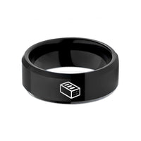 best present for dads – black tungsten brick wedding band