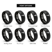 font options for inside engraving on black fehu rings