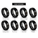 font options for inside engraving on black fender louvers rings