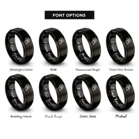 font options for inside engraving on black fender louvers rings