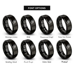 font options for inside engraving on black fender louvers rings