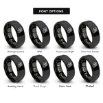 font options for inside engraving on black fender louvers rings