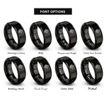 font options for inside engraving on black fenrir rings