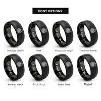 font options for inside engraving on black fenrir bound rings