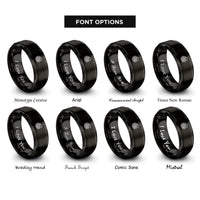font options for inside engraving on black fenrir bound rings