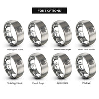 font options for inside engraving on silver fenrir bound rings