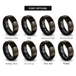 font options for inside engraving on gunmetal & black fenrir bound rings