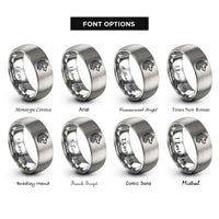 font options for inside engraving on grey fenrir rings