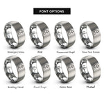 font options for inside engraving on grey fenrir wolf rings