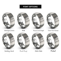 font options for inside engraving on grey fenrir wolf rings