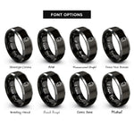 font options for inside engraving on black & grey fermenter tank rings