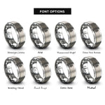 font options for inside engraving on gray fern rings