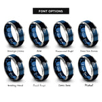 font options for inside engraving on blue & grey ferry boat rings