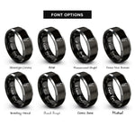 font options for inside engraving on black & gray fiddle bow rings