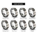 font options for inside engraving on silver fiddle bow rings