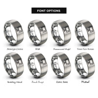 font options for inside engraving on grey field monitor rings