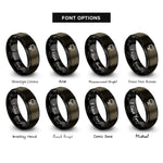 font options for inside engraving on gunmetal & black field monitor rings