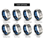 font options for inside engraving on blue & grey figure skater arabesque rings
