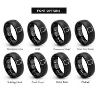 font options for inside engraving on black file rings