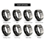 font options for inside engraving on black & grey file folder paper rings