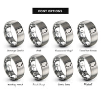 font options for inside engraving on gray file rings