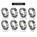 font options for inside engraving on grey file rings