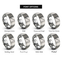 font options for inside engraving on gray fillet knife rings
