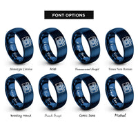font options for inside engraving on blue film camera rings