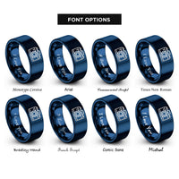 font options for inside engraving on blue film camera rings