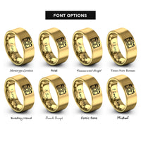 font options for inside engraving on gold film camera rings