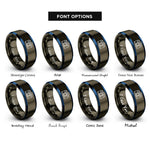 font options for inside engraving on gunmetal & blue film camera rings