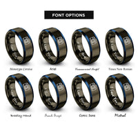 font options for inside engraving on gunmetal & blue film camera rings
