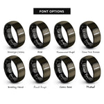 font options for inside engraving on gunmetal & black final barline rings