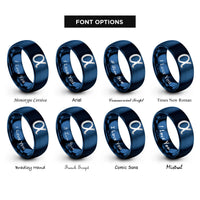 font options for inside engraving on blue fine structure constant rings