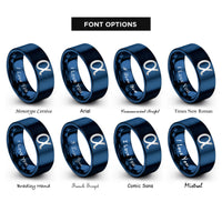 font options for inside engraving on blue fine structure constant rings