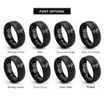 font options for inside engraving on black fine tuners rings