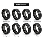 font options for inside engraving on black fir tree rings